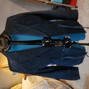 Midnight blue suede jacket- so unique!